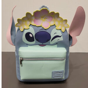 Disney Loungefly Stitch Mini Backpack NWT Factory Stuffed Lili and Stich